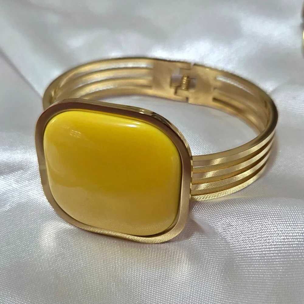 Gold Plated Stainless Steel VARIETY Bangle Bracelet Geometric Design SELECT